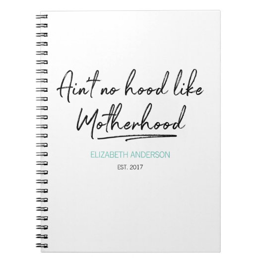 Kein Hood like Mother Day Notebook Notizblock (Vorderseite)