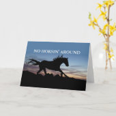 Kein Horsin ist da Karte (Gelbe Blume)