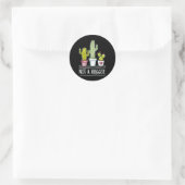Kein Hugger Cactus Joke Runder Aufkleber (Tasche)