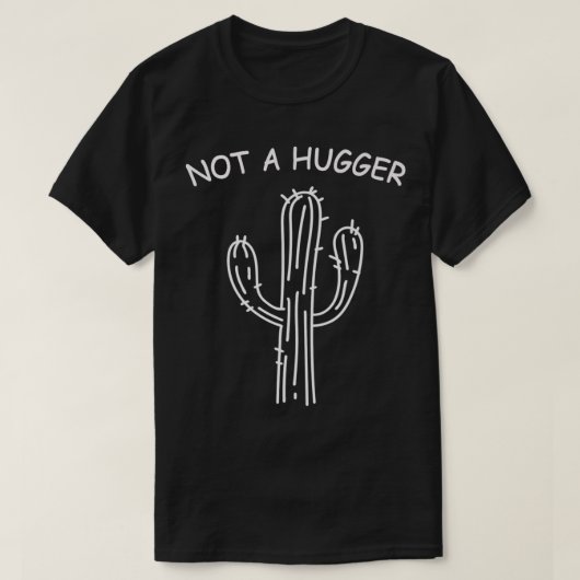 Kein Hugger Funny Cactus Sarcastic Hug Meme Premi T-Shirt (Design vorne)