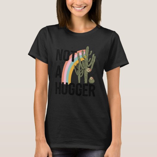Kein Hugger Funny Cactus Southwest T-Shirt (Vorderseite)
