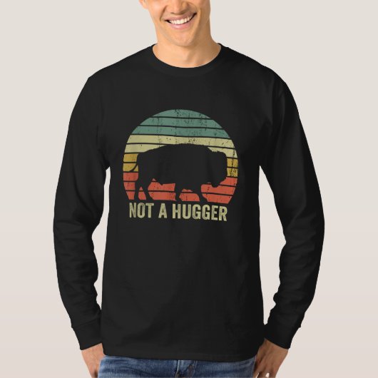 Kein Hugger Funny Yellowstone Buffalo Bison Intro T-Shirt (Vorderseite)