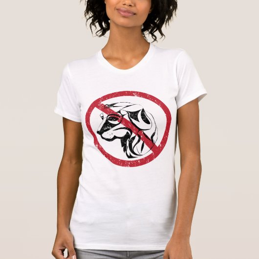 Kein Hund erlaubt Frauen T - Shirt (Vorderseite)