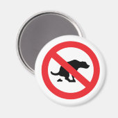 Kein Hund kacke lustiges sarkastisches Zeichen Magnet (Vorderseite/Rückseite)