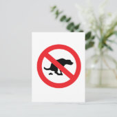 Kein Hund kacke lustiges sarkastisches Zeichen Postkarte (Stehend Vorderseite)