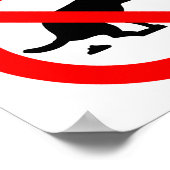 Kein Hund Kacke Modernes Einfaches Meldungszeichen Poster (Ecke)