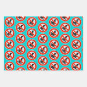 Kein Hund Kacke Sign Novelty Geschenkpapier Set (Vorderseite)