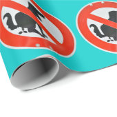 Kein Hund kacken Poo Zeichen Geschenkpapier (Rolleneckpunkt)