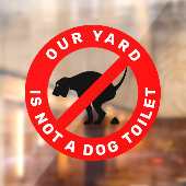 Kein Hund Kackend Zeichen Fensteraufkleber (Blatt 2)