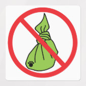 Kein Hund Kackte Platz Etiketten (Design 1)