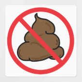 Kein Hund Kackte Platz Etiketten (Design 2)