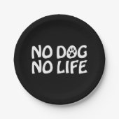 KEIN HUND KEIN LEBEN PAPPTELLER (Vorderseite)