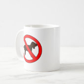 Kein Hunde-Zeichen Kaffeetasse (Vorderseite Links)
