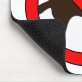 Kein Hunde-Zeichen Mousepad (Ecke)