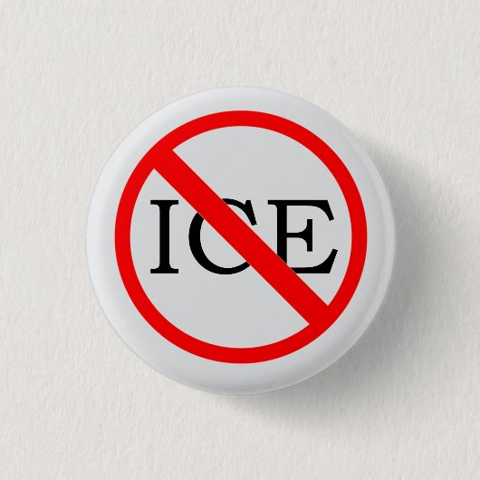 "KEIN ICE" Knopf Button (Vorderseite)
