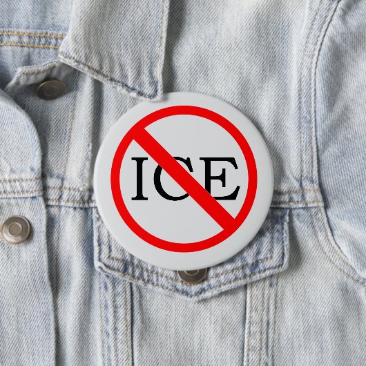 "KEIN ICE" Knopf Button (Beispiel)