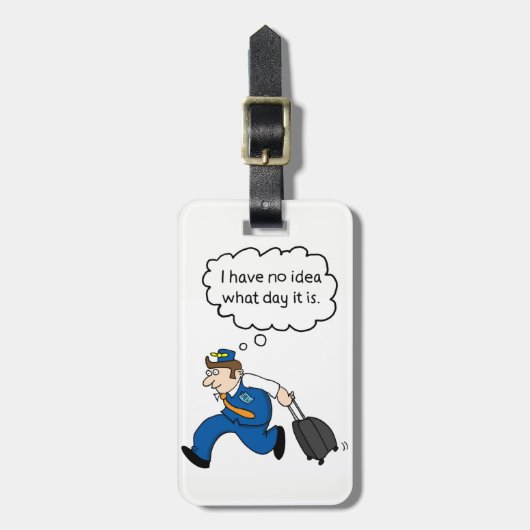 Kein Ideen-männlicher Flugbegleiter-Gepäckanhänger Gepäckanhänger (Vorderseite vertikal)