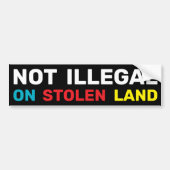 Kein illegales Einwanderungsrecht für indigene Re Autoaufkleber (Vorne)