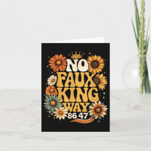 Kein Imitat King Way Funny Retro Sonnenblume Krone Karte