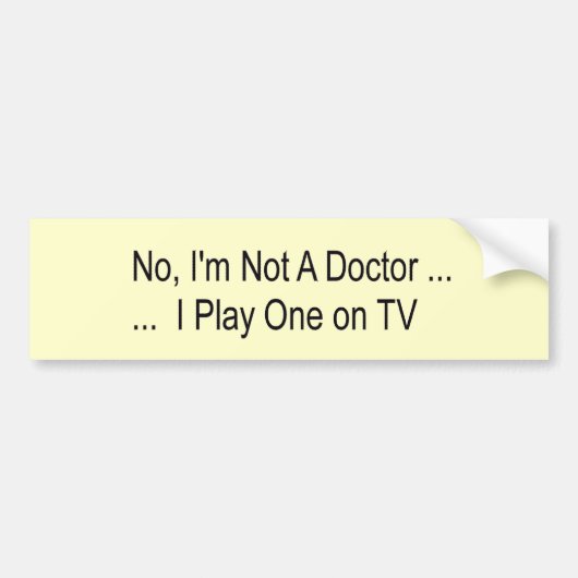 kein I'n nicht ein Doktor Autoaufkleber (Vorne)