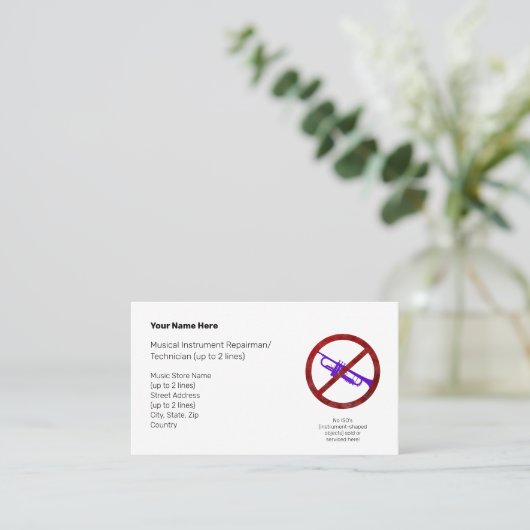 Kein Instrumentenförmiges Objekt Pur. Tpt. Ich wei Visitenkarte (Stehend Vorderseite)