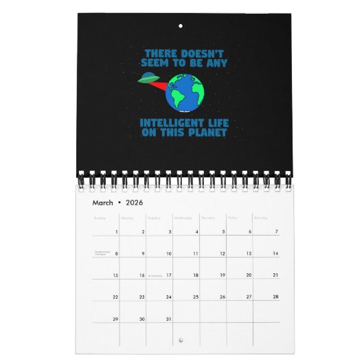 Kein intelligentes Leben auf diesem Planeten Kalender (Mär 2026)