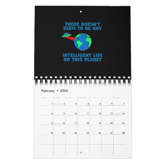 Kein intelligentes Leben auf diesem Planeten Kalender (Feb 2026)