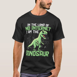 Kein Internet Dinosaur Lover Paleontology Prehisto T-Shirt