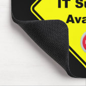 Kein IT-Support verfügbar Warnzeichen für gelbe Pa Mousepad (Ecke)