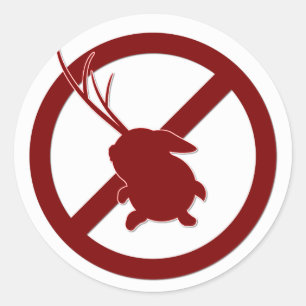 Kein Jackalopes Runder Aufkleber