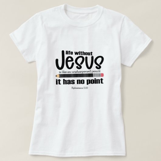 KEIN JESUS? NEIN PUNKT! Christlicher Glaubenssatz T-Shirt (Design vorne)