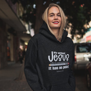 KEIN JESUS? NEIN PUNKT! Christliches Zitat Frauen Hoodie