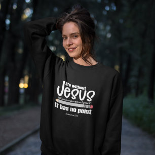 KEIN JESUS? NEIN PUNKT! Christliches Zitat Frauen Sweatshirt