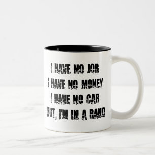 Kein Job - kein Geld - kein Auto Zweifarbige Tasse