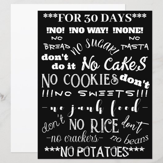 Kein Junk 30 Tage (Vorne/Hinten)