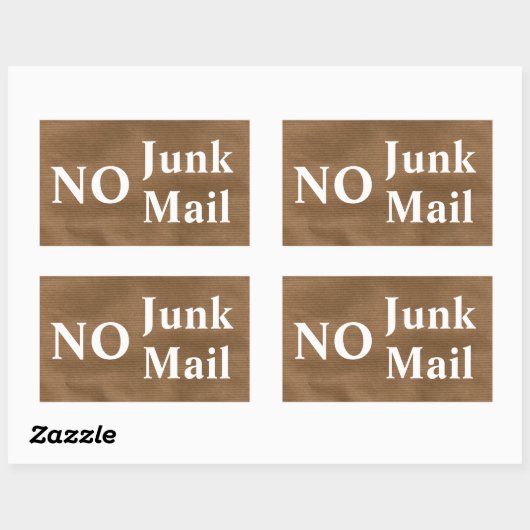Kein Junk Mail-Aufkleber Rechteckiger Aufkleber (Blatt)