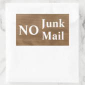 Kein Junk Mail-Aufkleber Rechteckiger Aufkleber (Tasche)