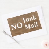 Kein Junk Mail-Aufkleber Rechteckiger Aufkleber (Umschlag)