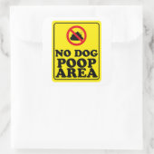 Kein Kack Quadratischer Aufkleber (Tasche)