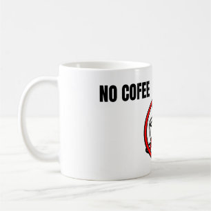 Kein Kaffee, kein Handel Minimaler Humor-Design Kaffeetasse