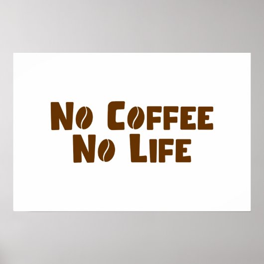 Kein Kaffee Kein Leben Poster (Vorne)