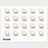 Kein Kaffee, kein Problem Square Aufkleber (Blatt)