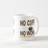 Kein Kaffee kein Workee Computerprogrammierer Kaffeetasse (VorderseiteRechts)