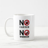 Kein Kaffee kein Workee Kaffeetasse (Links)