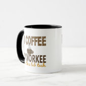 Kein Kaffee kein Workee LabradorTech Tasse (Vorderseite Links)