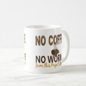 Kein Kaffee kein Workee Projektleiter Kaffeetasse (VorderseiteRechts)