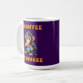 Kein Kaffee Keine Arbeit Affe Kunst Kaffeetasse (Vorderseite Links)