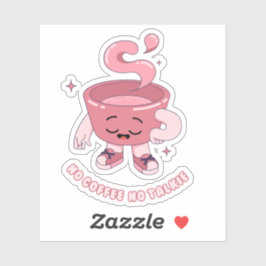 Kein Kaffee Keine Talkie Aufkleber