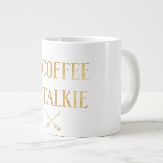 Kein Kaffee keine Talkie-Goldtunnel-bohrwagenTasse Jumbo-Tasse (Vorderseite Rechts)