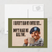 Kein Kaffee noch Postkarte (Vorne/Hinten)